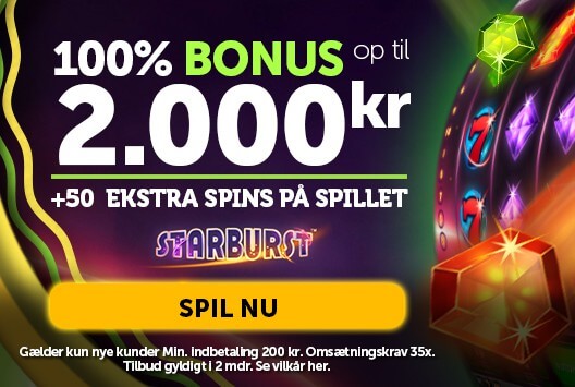 Spil Starburst og få gratis spins dertil